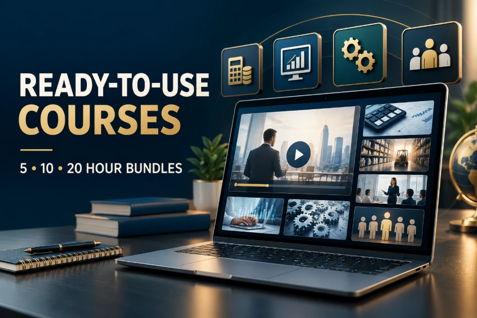 Ready-to-use training course video library